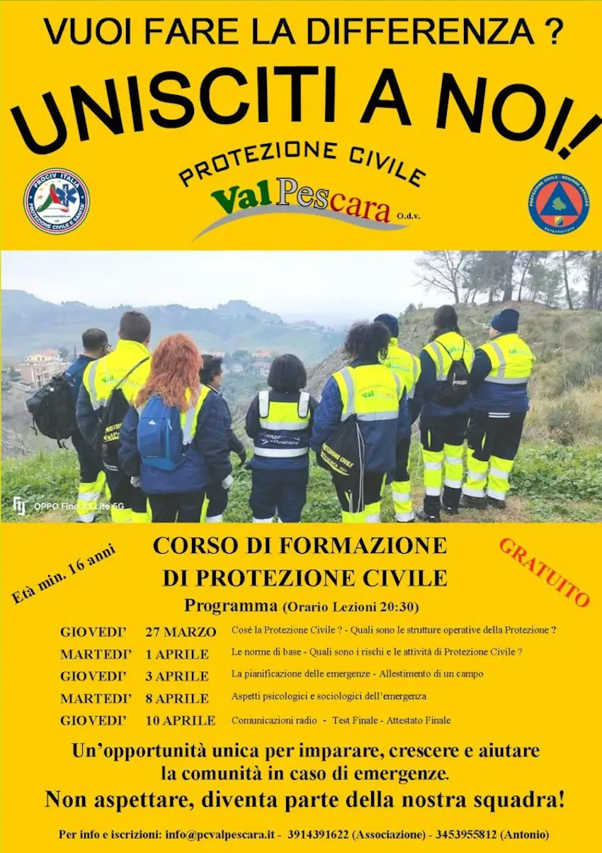 Corso Formazione Protezione Civile 2025 – Iscrizione